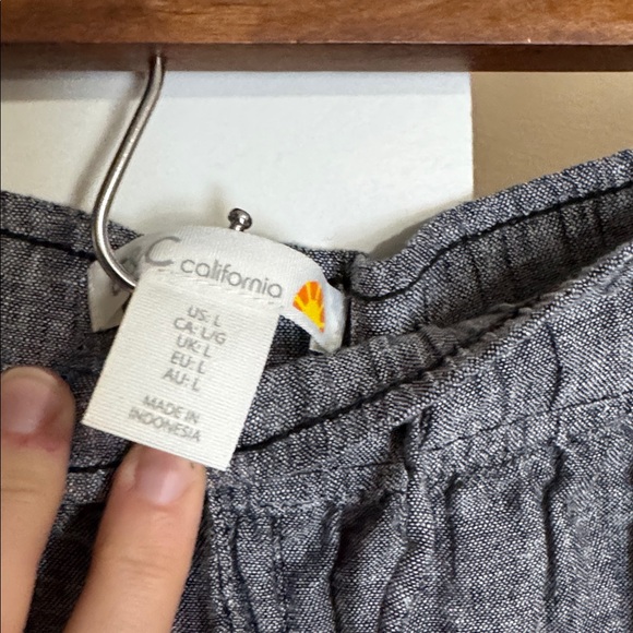 Linen Drawstring Pants - Picture 2 of 7